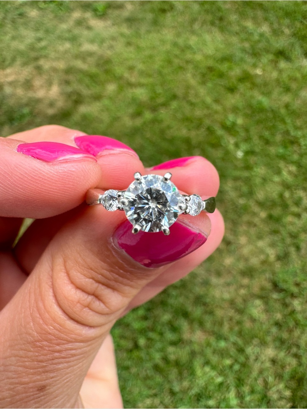 Brilliant Five-Stone Lab Grown Diamond Ring in White Gold